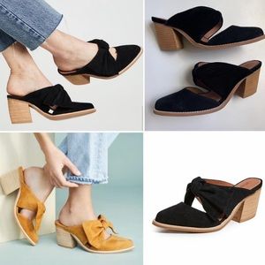 Jeffrey Campbell Cyrus Suede and Velvet Mules